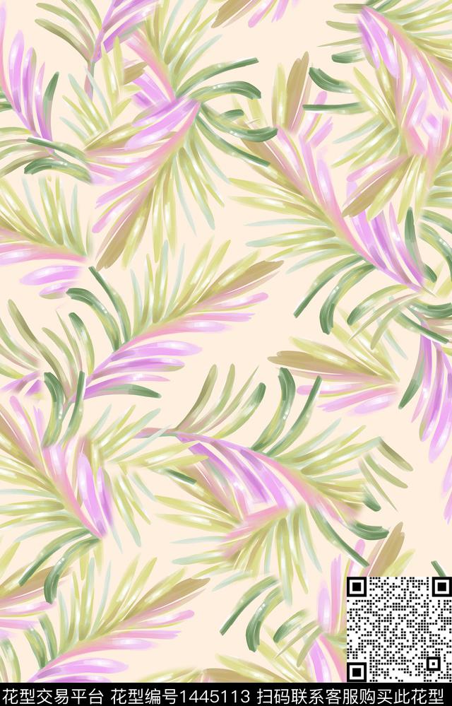 数码华亿平台花卉大牌风数码印花华亿平台下载（图片编号: 1445113） - 瓦栏（Walan）