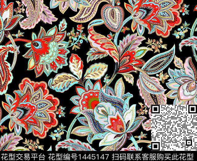 数码华亿平台女装大牌风数码印花华亿平台下载（图片编号: 1445147） - 瓦栏（Walan）