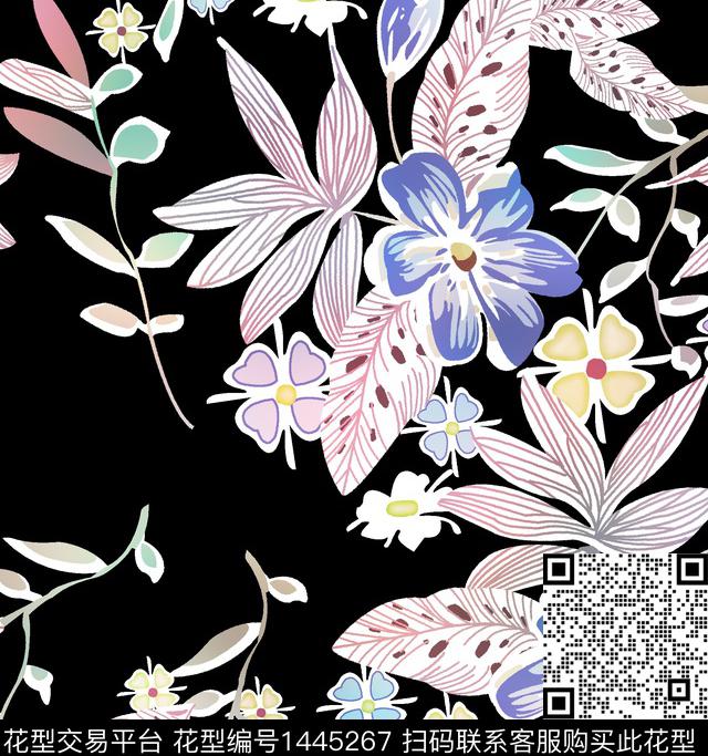 数码华亿平台几何扎染华亿平台数码印花华亿平台下载（图片编号: 1445267） - 瓦栏（Walan）