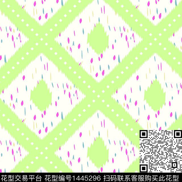 数码华亿平台几何年轻女性数码印花华亿平台下载（图片编号: 1445296） - 瓦栏（Walan）