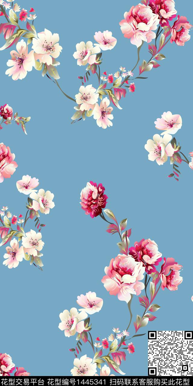 花卉大牌风小碎花数码印花华亿平台下载（图片编号: 1445341） - 瓦栏（Walan）