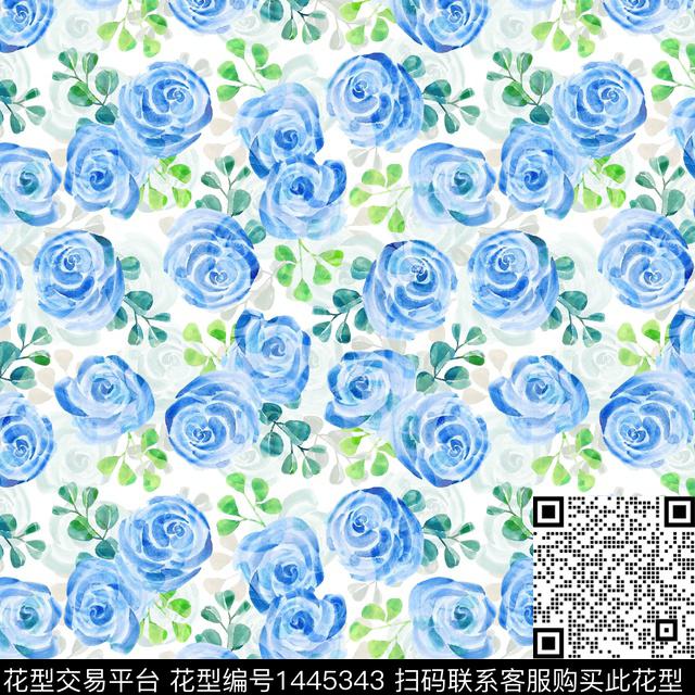 趋势华亿平台花卉大牌风数码印花华亿平台下载（图片编号: 1445343） - 瓦栏（Walan）