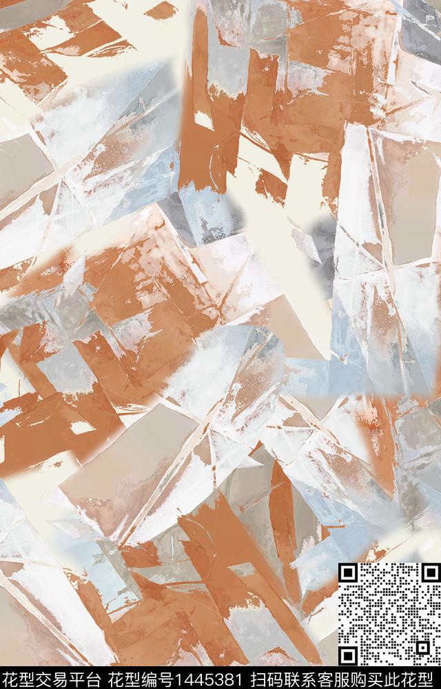 数码华亿平台花卉大牌风数码印花华亿平台下载（图片编号: 1445381） - 瓦栏（Walan）