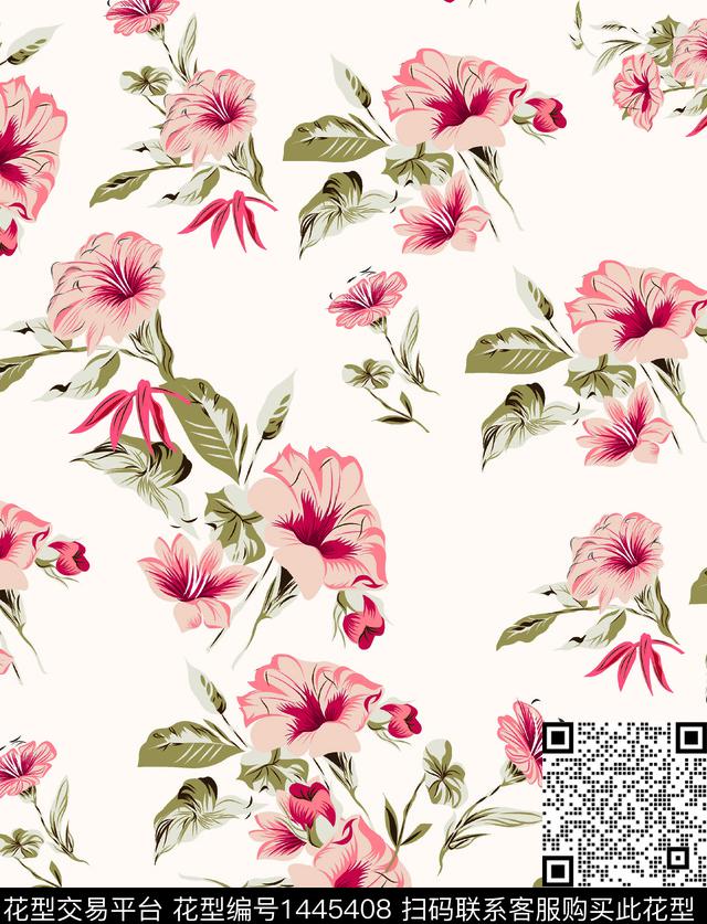 肌理小碎花混合拼接数码印花华亿平台下载（图片编号: 1445408） - 瓦栏（Walan）