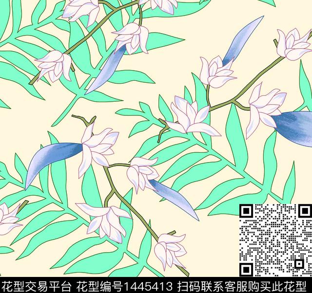 肌理小碎花混合拼接数码印花华亿平台下载（图片编号: 1445413） - 瓦栏（Walan）