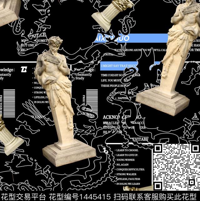 字母几何男装数码印花华亿平台下载（图片编号: 1445415） - 瓦栏（Walan）