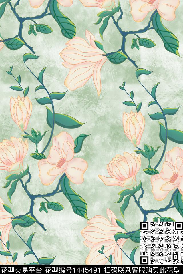 复古纹理香云纱数码印花华亿平台下载（图片编号: 1445491） - 瓦栏（Walan）