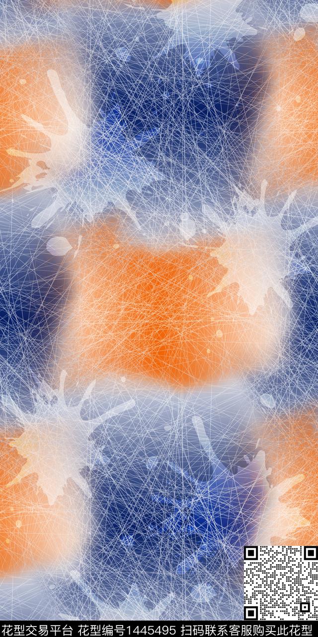 炫彩抽象洋阳---抽象数码印花华亿平台下载（图片编号: 1445495） - 瓦栏（Walan）