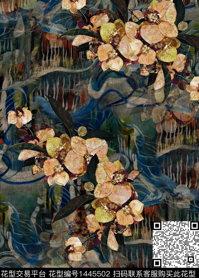 香云纱大牌风中老年数码印花华亿平台下载（图片编号: 1445502） - 瓦栏（Walan）