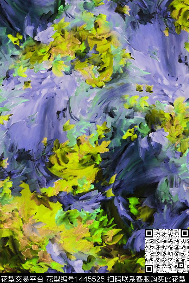 肌理女装抽象数码印花华亿平台下载（图片编号: 1445525） - 瓦栏（Walan）