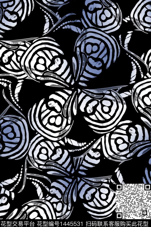 几何复古年轻女性数码印花华亿平台下载（图片编号: 1445531） - 瓦栏（Walan）