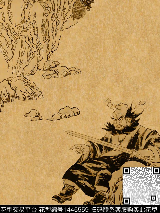 定位花复古大牌风传统印花华亿平台下载（图片编号: 1445559） - 瓦栏（Walan）