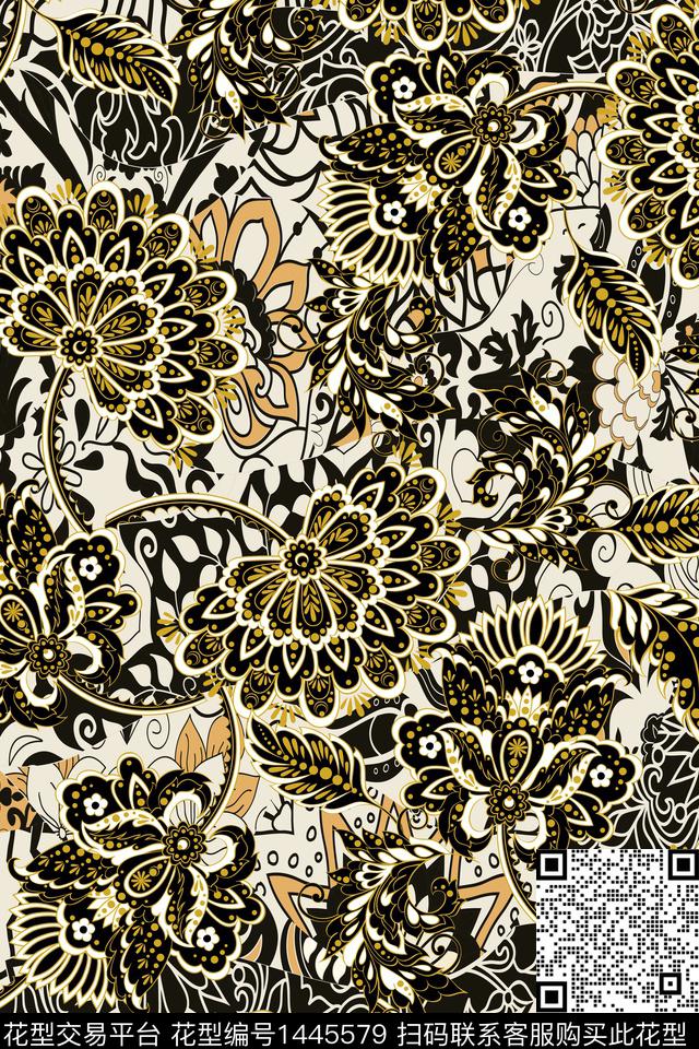 民族风复古审传统印花华亿平台下载（图片编号: 1445579） - 瓦栏（Walan）