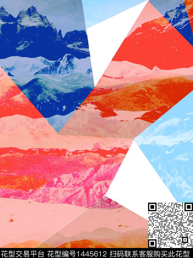 炫彩数码华亿平台几何男装数码印花华亿平台下载（图片编号: 1445612） - 瓦栏（Walan）