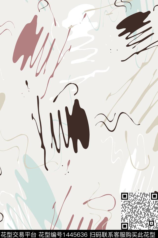 线条抽象配饰传统印花华亿平台下载（图片编号: 1445636） - 瓦栏（Walan）