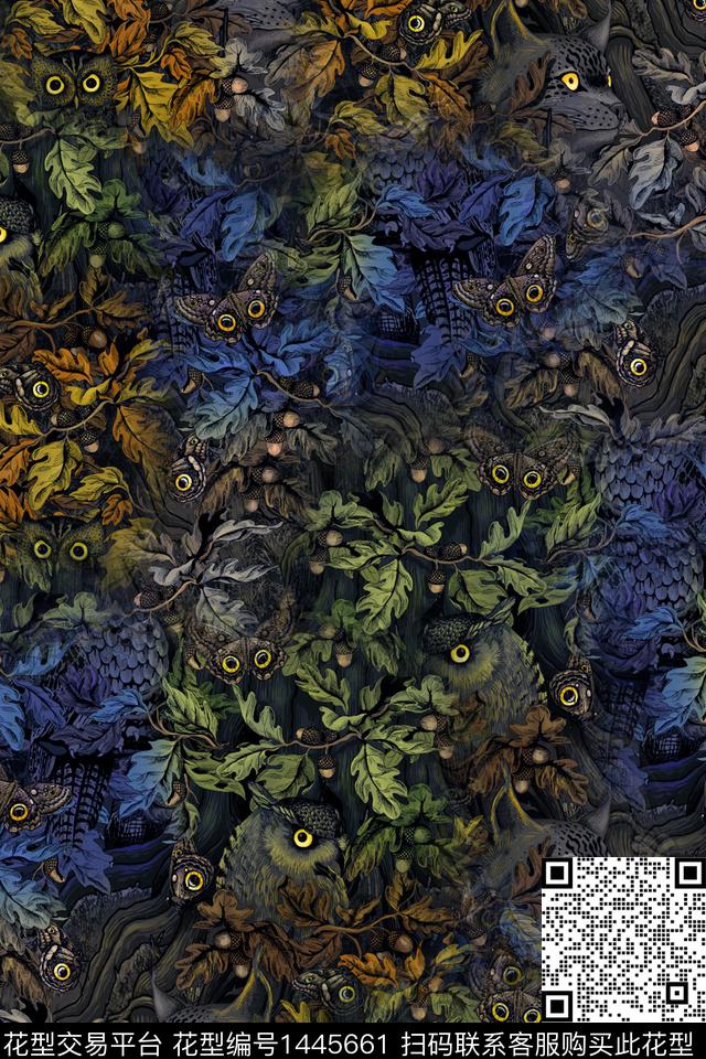 花卉香云纱旗袍数码印花华亿平台下载（图片编号: 1445661） - 瓦栏（Walan）