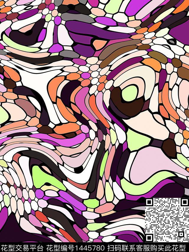 几何肌理纹理数码印花华亿平台下载（图片编号: 1445780） - 瓦栏（Walan）