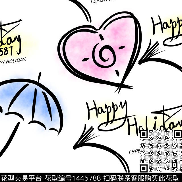 涂鸦男装卡通传统印花华亿平台下载（图片编号: 1445788） - 瓦栏（Walan）