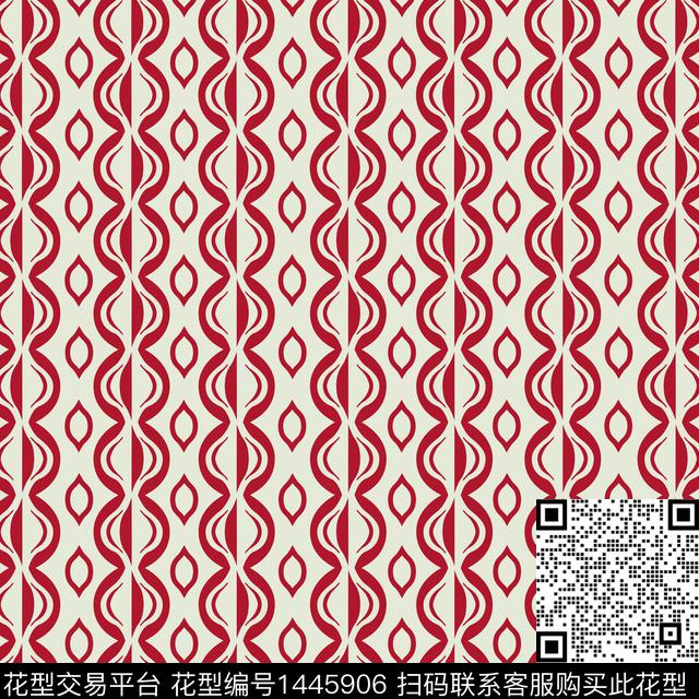 格子几何大牌风数码印花华亿平台下载（图片编号: 1445906） - 瓦栏（Walan）