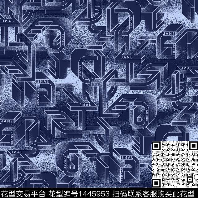 字母3D立体熊猫数码印花华亿平台下载（图片编号: 1445953） - 瓦栏（Walan）