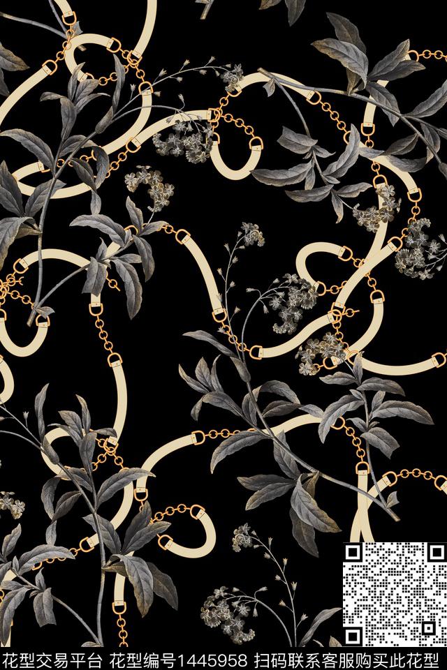 绿植树叶男装大牌风数码印花华亿平台下载（图片编号: 1445958） - 瓦栏（Walan）