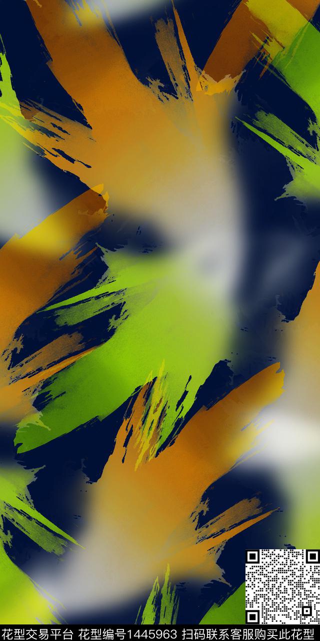 炫彩抽象洋阳---抽象数码印花华亿平台下载（图片编号: 1445963） - 瓦栏（Walan）
