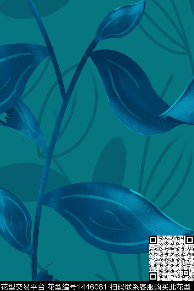 复古抽象大牌风数码印花华亿平台下载（图片编号: 1446081） - 瓦栏（Walan）