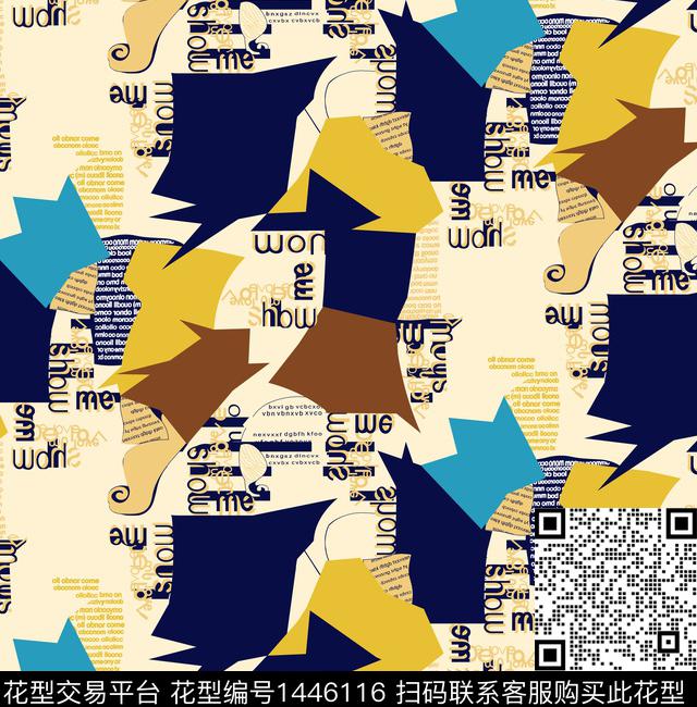 字母几何女装传统印花华亿平台下载（图片编号: 1446116） - 瓦栏（Walan）