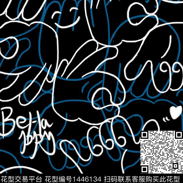 字母男装卡通传统印花华亿平台下载（图片编号: 1446134） - 瓦栏（Walan）