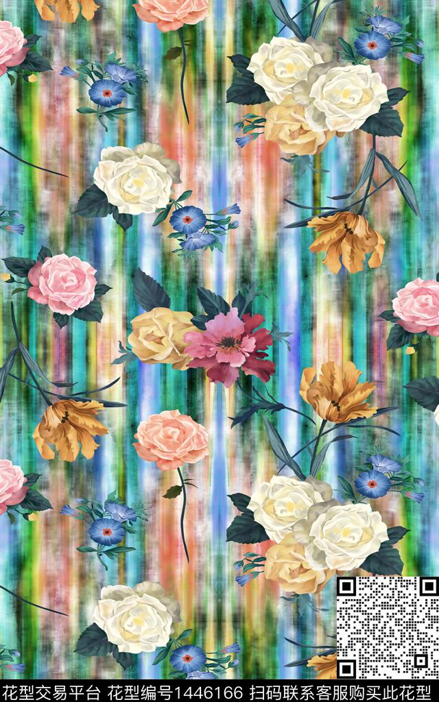 花卉印花数码印花华亿平台下载（图片编号: 1446166） - 瓦栏（Walan）
