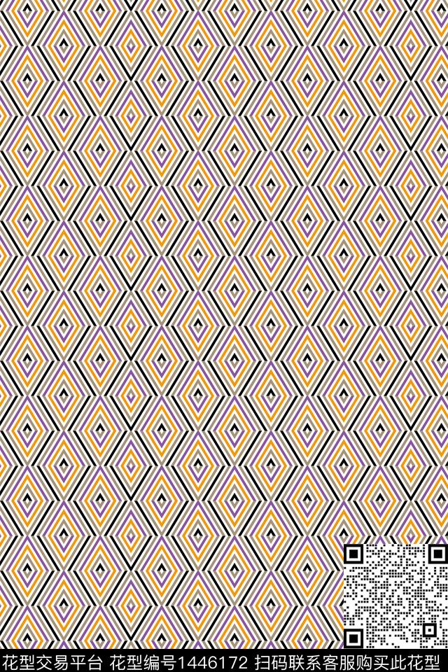 几何连衣裙格子数码印花华亿平台下载（图片编号: 1446172） - 瓦栏（Walan）