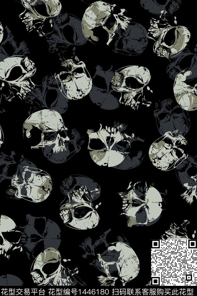 男装骷髅配饰传统印花华亿平台下载（图片编号: 1446180） - 瓦栏（Walan）