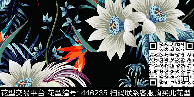 绿植树叶扎染华亿平台花卉传统印花华亿平台下载（图片编号: 1446235） - 瓦栏（Walan）