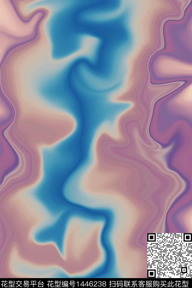 肌理男装抽象数码印花华亿平台下载（图片编号: 1446238） - 瓦栏（Walan）