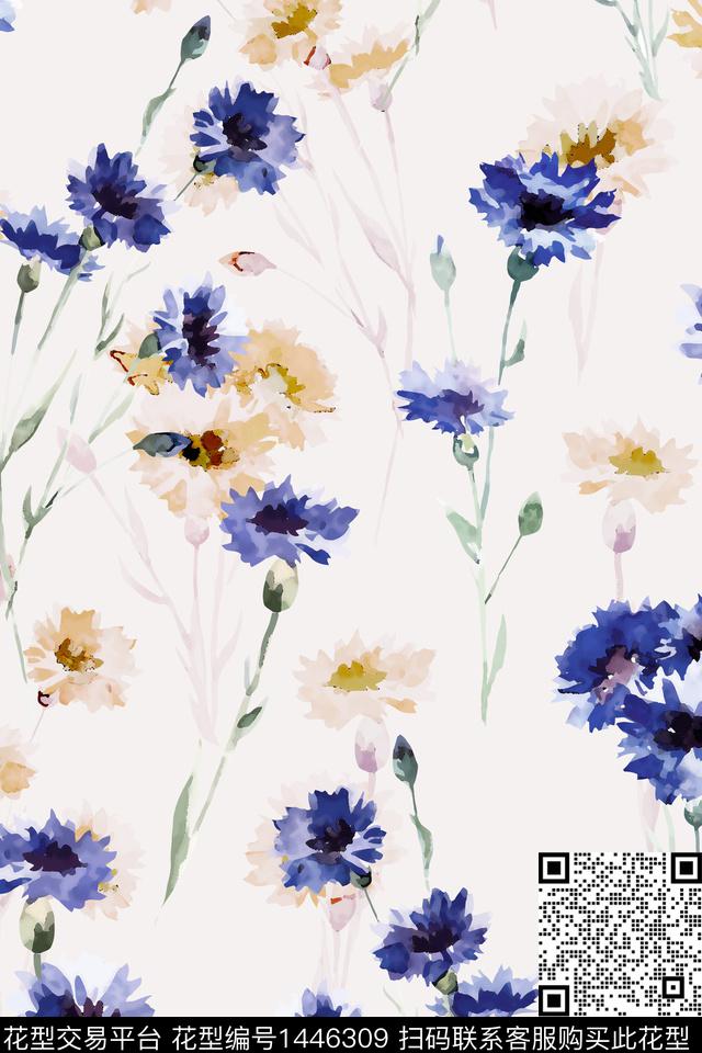 花卉小碎花配饰数码印花华亿平台下载（图片编号: 1446309） - 瓦栏（Walan）