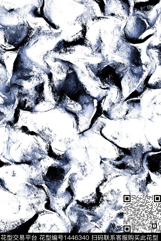 几何肌理男装数码印花华亿平台下载（图片编号: 1446340） - 瓦栏（Walan）