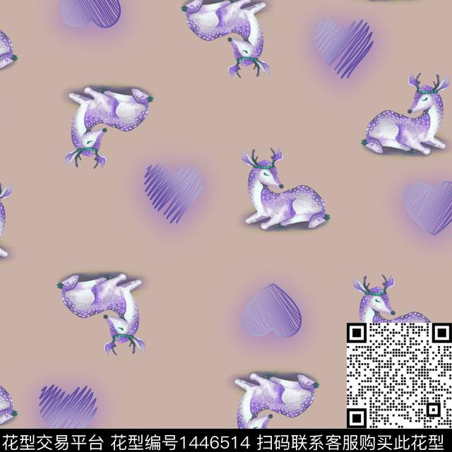 鹿童装趣味传统印花华亿平台下载（图片编号: 1446514） - 瓦栏（Walan）