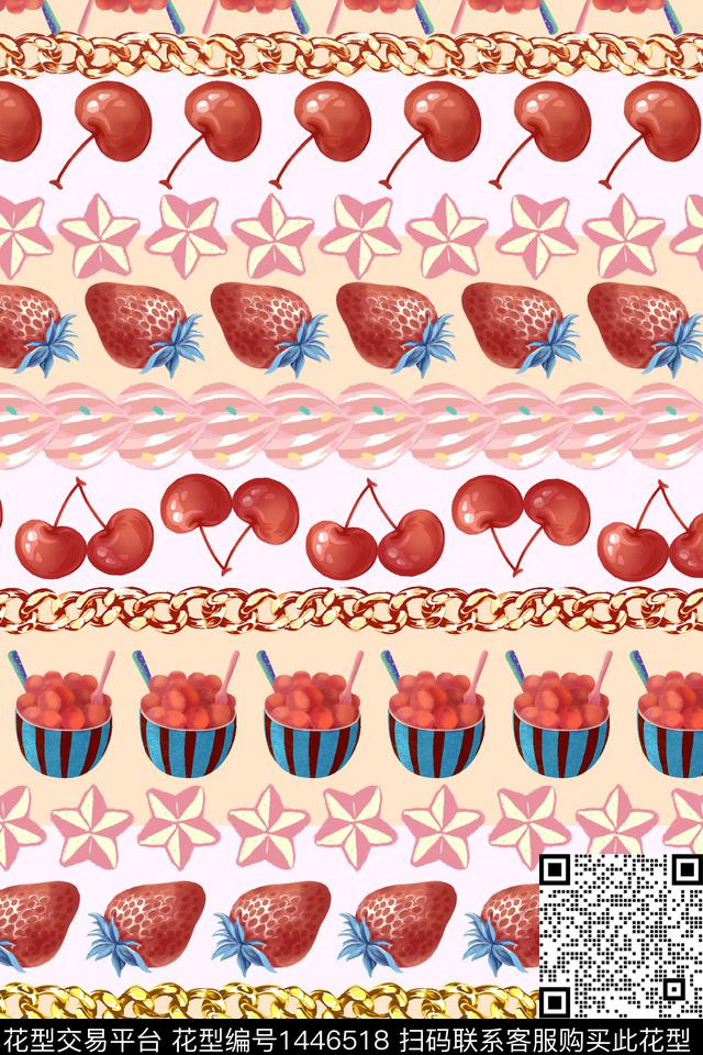 水果童装趣味传统印花华亿平台下载（图片编号: 1446518） - 瓦栏（Walan）