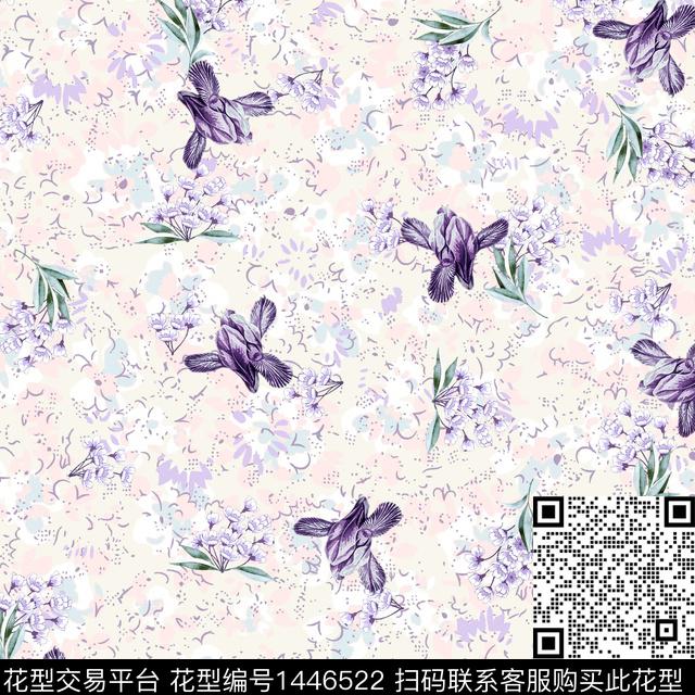 花卉小碎花满版散花传统印花华亿平台下载（图片编号: 1446522） - 瓦栏（Walan）