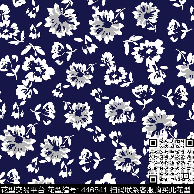 花卉小碎花满版散花传统印花华亿平台下载（图片编号: 1446541） - 瓦栏（Walan）
