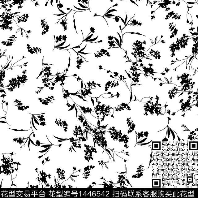 花卉小碎花满版散花传统印花华亿平台下载（图片编号: 1446542） - 瓦栏（Walan）