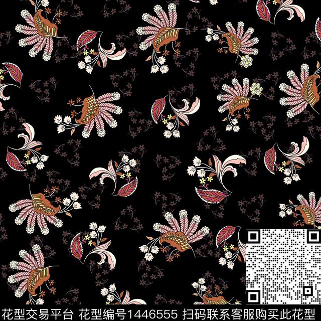 花卉小碎花满版散花传统印花华亿平台下载（图片编号: 1446555） - 瓦栏（Walan）