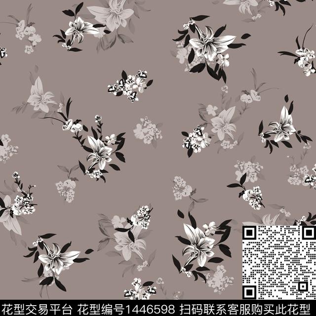 花卉小碎花满版散花传统印花华亿平台下载（图片编号: 1446598） - 瓦栏（Walan）