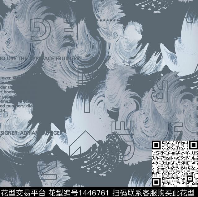 字母笔触审数码印花华亿平台下载（图片编号: 1446761） - 瓦栏（Walan）