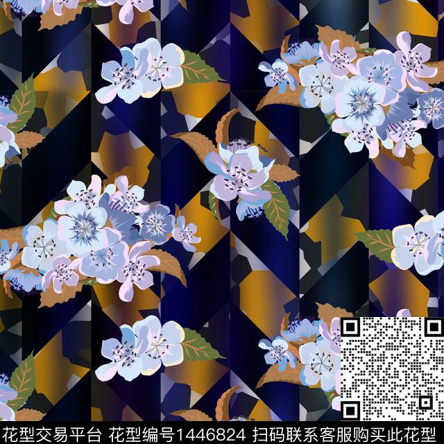 绿植树叶数码华亿平台花卉数码印花华亿平台下载（图片编号: 1446824） - 瓦栏（Walan）