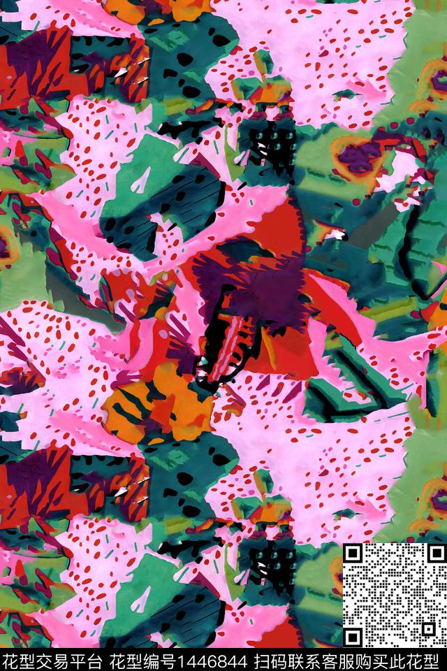 炫彩渐变时尚数码印花华亿平台下载（图片编号: 1446844） - 瓦栏（Walan）