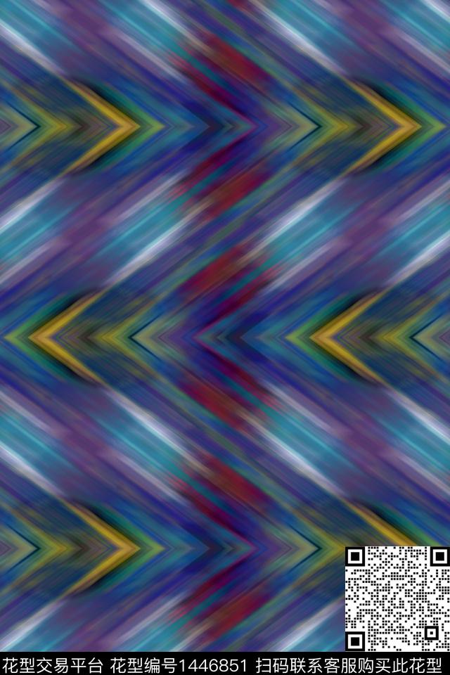 炫彩渐变时尚数码印花华亿平台下载（图片编号: 1446851） - 瓦栏（Walan）