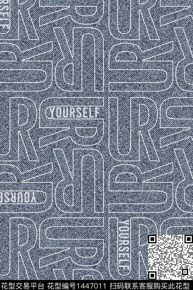 肌理几何字母数码印花华亿平台下载（图片编号: 1447011） - 瓦栏（Walan）