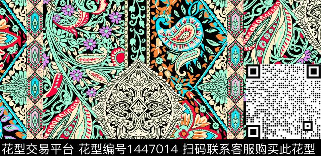 几何数码华亿平台大牌风数码印花华亿平台下载（图片编号: 1447014） - 瓦栏（Walan）