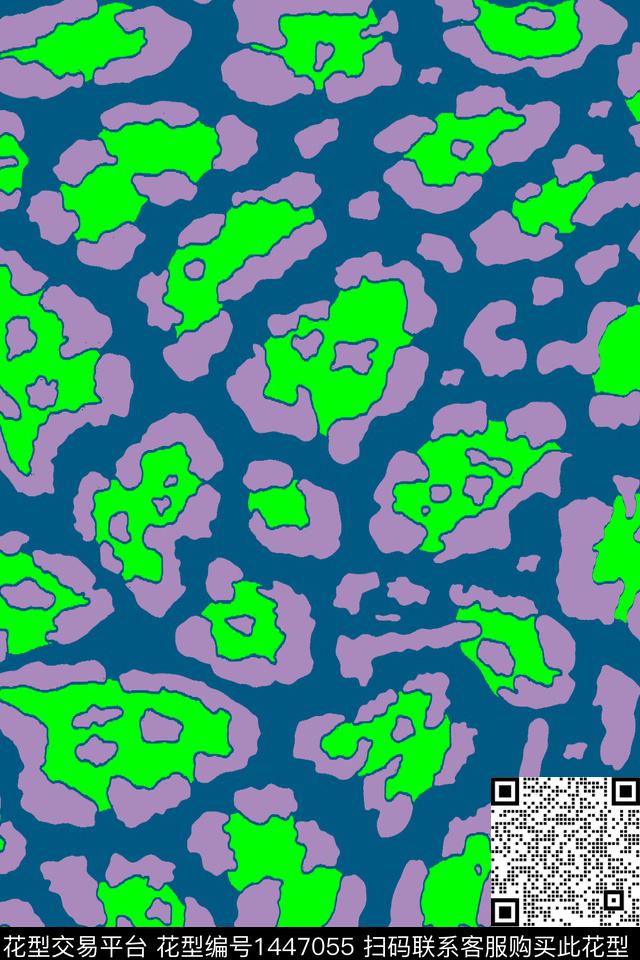 撞色绿色几何数码印花华亿平台下载（图片编号: 1447055） - 瓦栏（Walan）